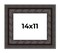 14x11 3.5" Wide Ornate Black Picture Frame - UV Acrylic, Foam Board Backing, Hanging Hardware